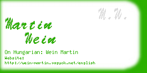 martin wein business card